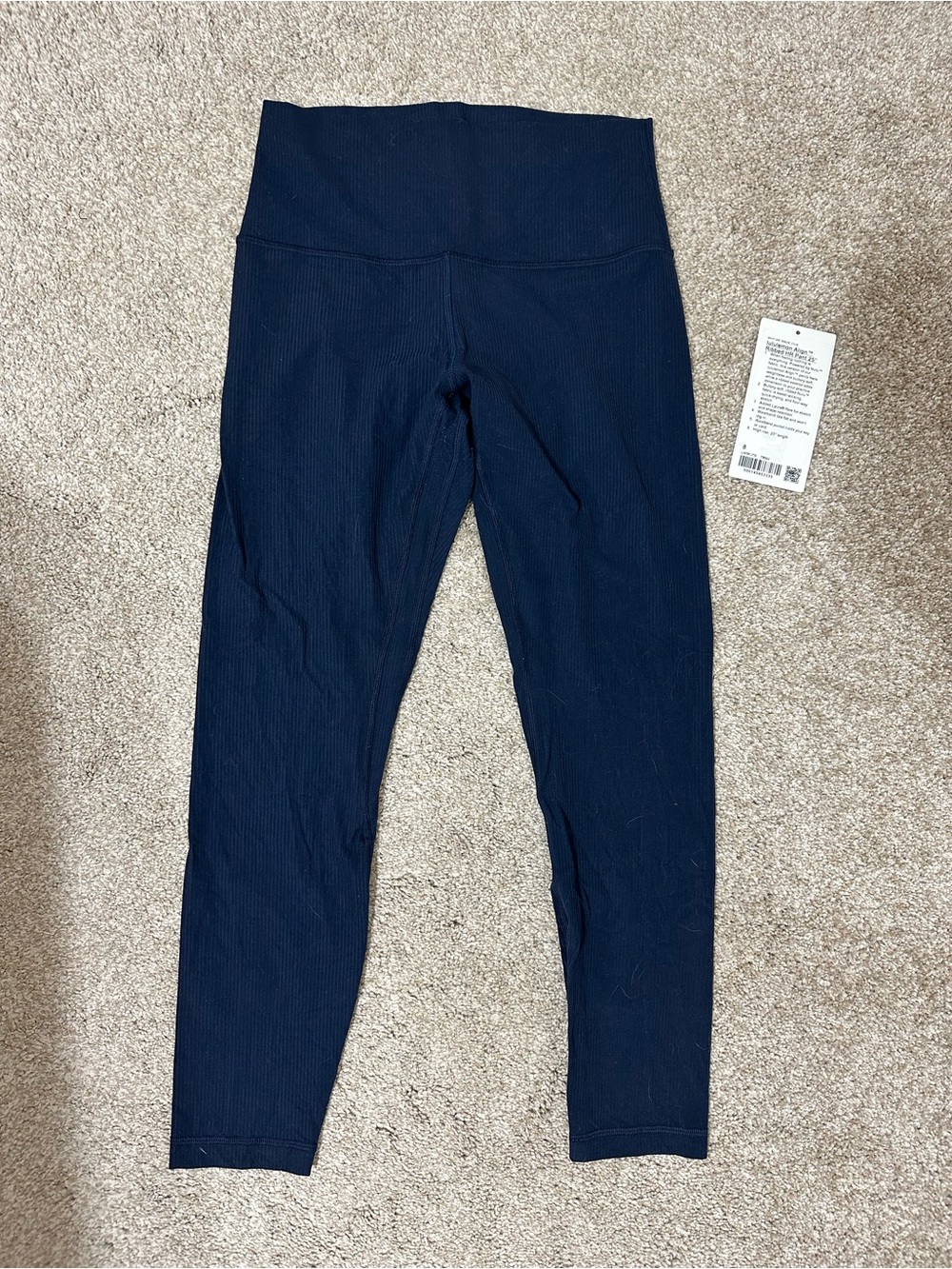 lululemon Navy Ribbed align 25” Leggings